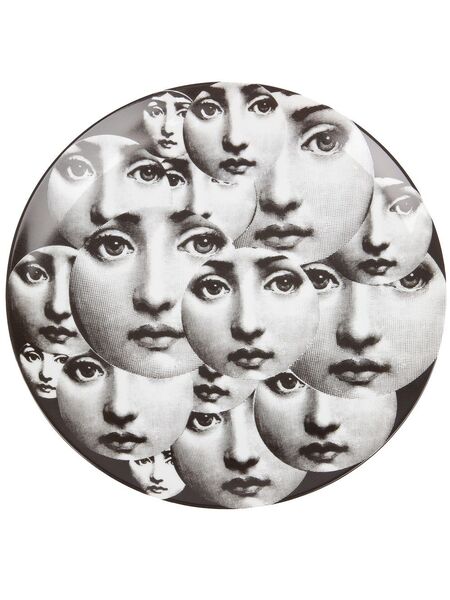  Fornasetti Plate - Black 
