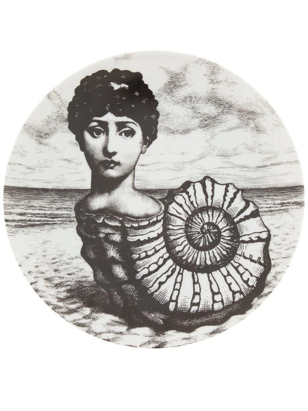  Fornasetti Plate - Grey 