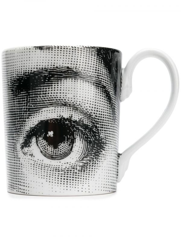  Fornasetti Printed Mug - White 