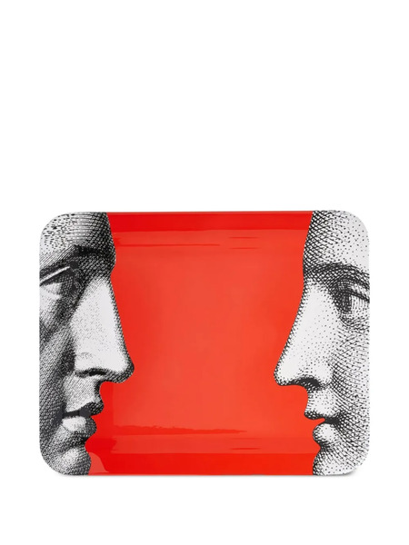  Fornasetti Profili Tray - Red 