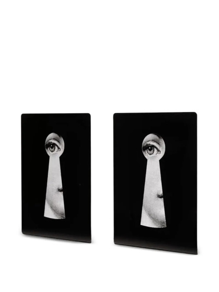  Fornasetti Serratura Bookends Set (15cm X 20cm) - Black 
