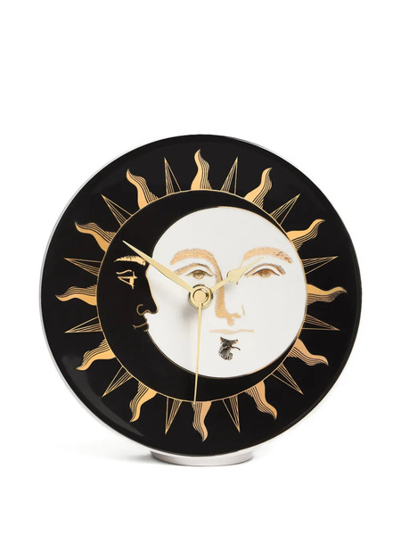  Fornasetti Sun And Moon Decorative Clock - Black 