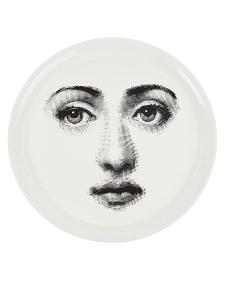  Fornasetti Tray 'viso On White' 