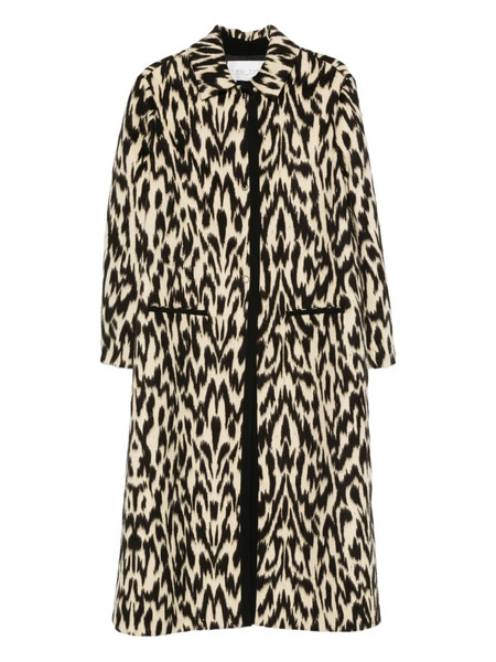  Forte Forte Animal-print Button Coat - Black 