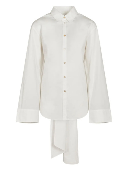  Forte Forte Asymmetric Tie-back Shirt - White 