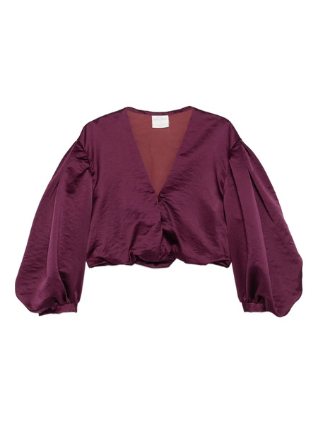  Forte Forte Balloon-sleeve V-neck Top - Red 