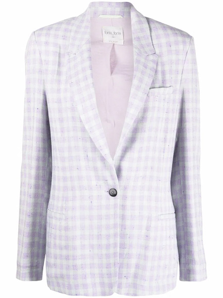  Forte Forte Check-print Blazer - Purple 