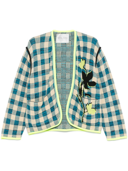  Forte Forte Checked Cardigan - Blue 