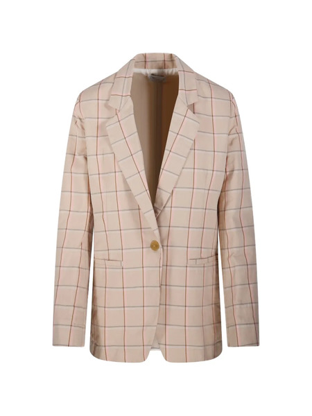  Forte Forte Checked Single-breasted Blazer - Pink 