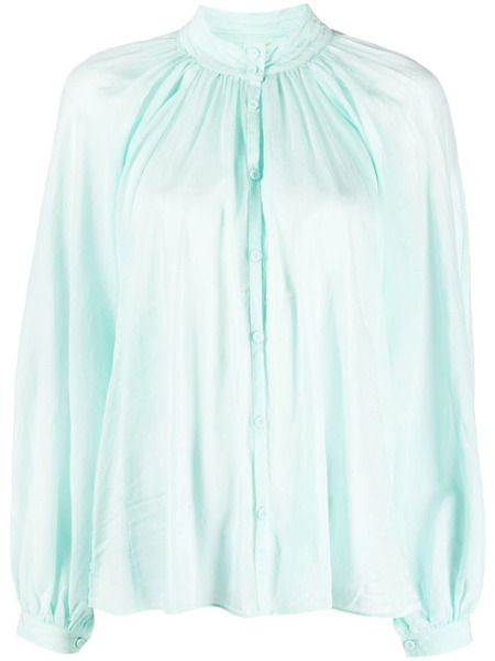  Forte Forte Draped Semi-sheer Shirt - Blue 
