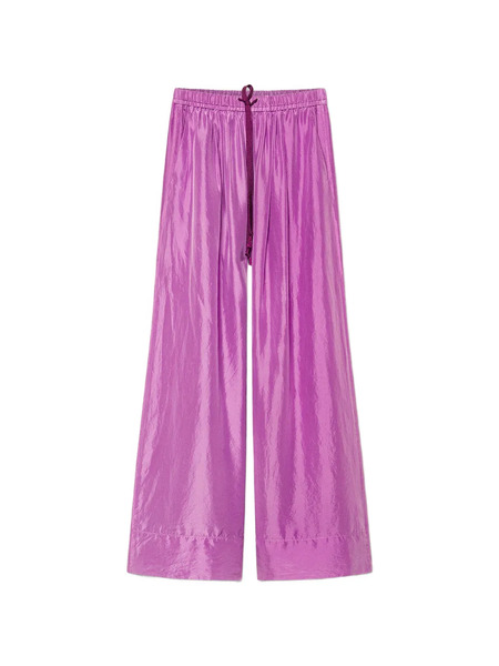  Forte Forte Elasticated-waistband Silk Trousers - Purple 