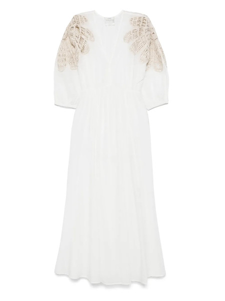  Forte Forte Embroidered-shoulder Maxi Dress - White 