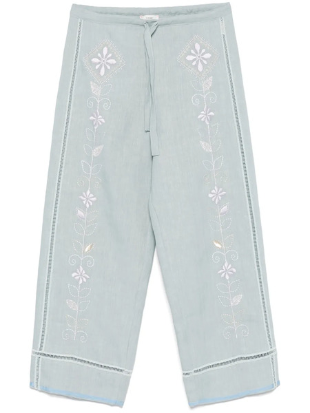  Forte Forte Embroidered Trousers - Blue 