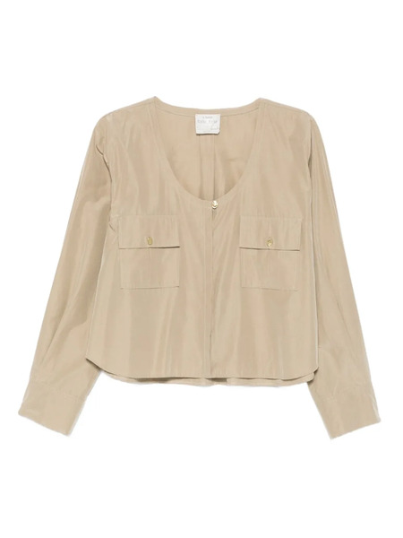  Forte Forte Flap-pocket Long-sleeved Blouse - Neutrals 