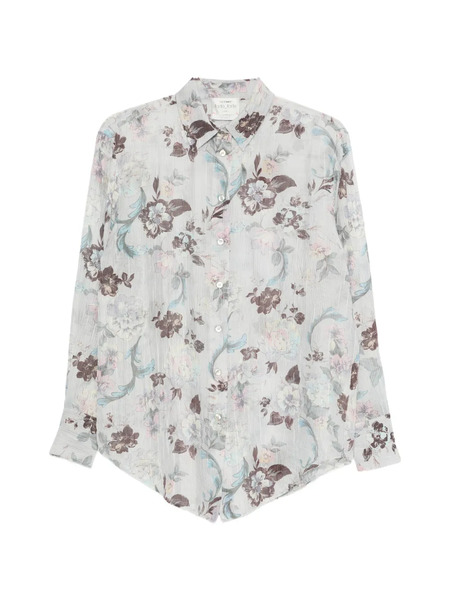  Forte Forte Floral-pattern Long-sleeve Shirt - Blue 