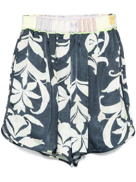  Forte Forte Floral-print Shorts - Blue 