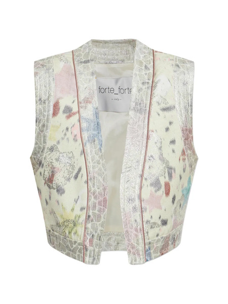  Forte Forte Floral-print Sleeveless Waistcoat - Neutrals 
