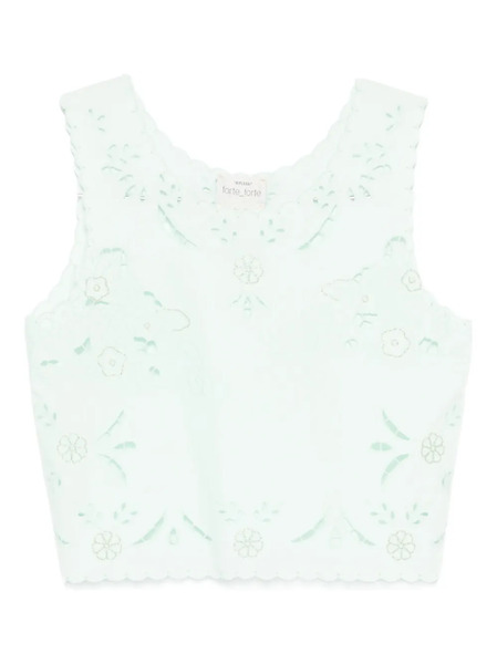  Forte Forte Floral Scalloped Top - Green 