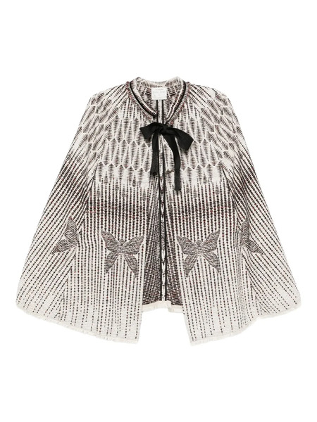  Forte Forte Geometric-pattern Bow Jacket - Black 