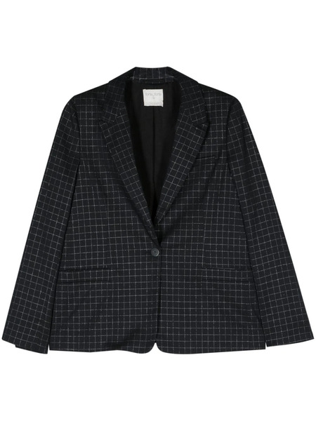  Forte Forte Grid-pattern Single-breasted Blazer - Black 
