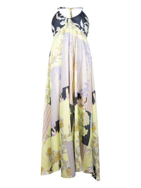  Forte Forte Halter Patchwork Midi Dress - Yellow 
