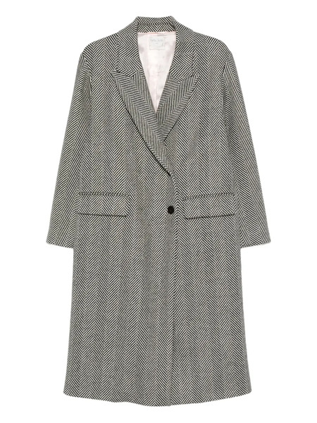  Forte Forte Herringbone Double-breasted Coat - Black 