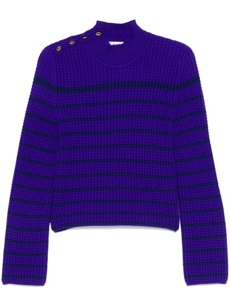  Forte Forte High-neck Striped Sweater - Blue 