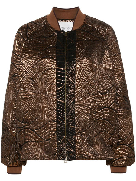  Forte Forte Laminated-finish Bomber Jacket - Black 