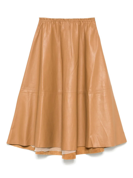  Forte Forte Leather Skirt - Brown 