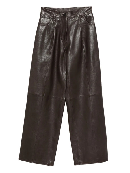  Forte Forte Leather Trousers - Brown 