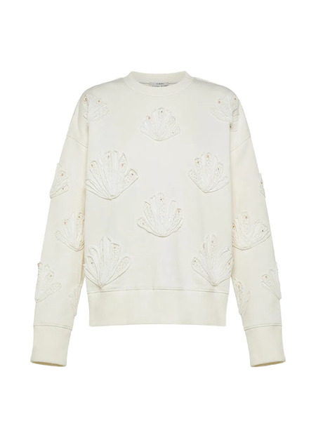  Forte Forte Lunamaris Embroidered Sweatshirt - Neutrals 