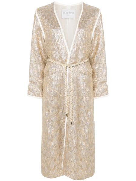  Forte Forte Lurex Coat - Gold 