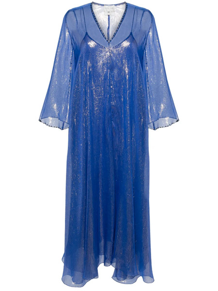  Forte Forte Lurex Kaftan Maxi Dress - Blue 