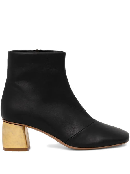  Forte Forte 55mm Leather Ankle Boots - Black 