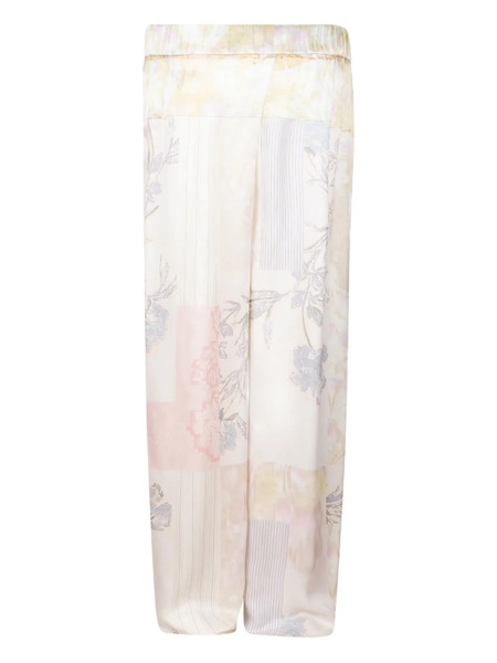  Forte Forte Patchwork Floral-pattern Trousers - Neutrals 
