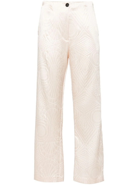  Forte Forte Patterned Straight Trousers - Neutrals 