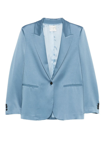  Forte Forte Peak-lapel Single-breasted Blazer - Blue 