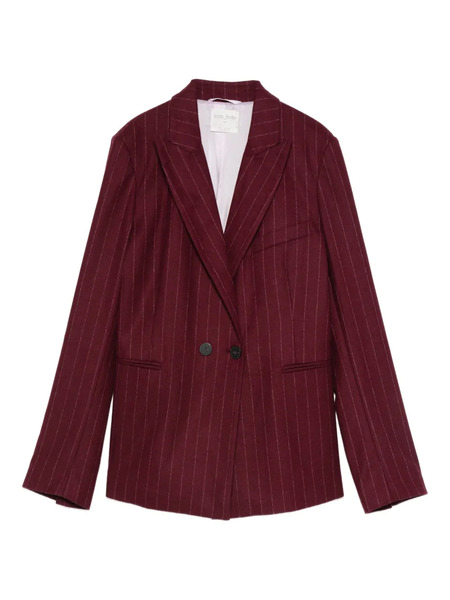  Forte Forte Pinstripe Double-breasted Blazer - Red 