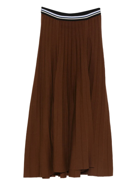  Forte Forte Pleated Midi Skirt - Brown 
