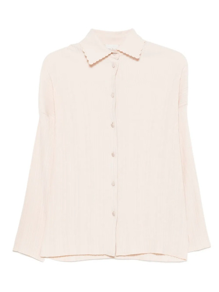  Forte Forte Pleated Scalloped-collar Shirt - Neutrals 