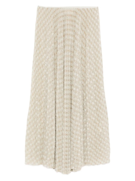  Forte Forte Plissé Pattern Midi Skirt - Neutrals 