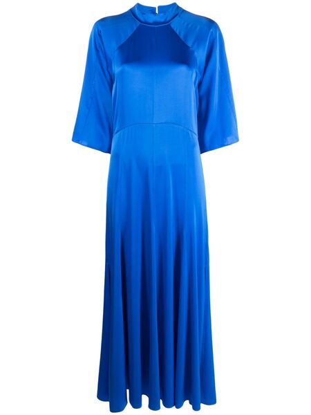  Forte Forte Raglan-sleeved Silk Dress - Blue 