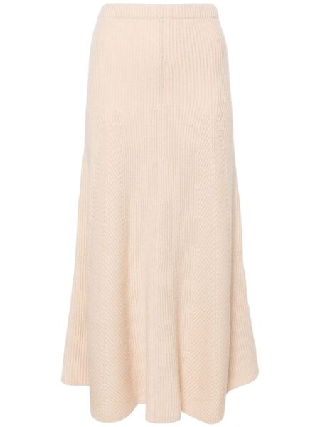  Forte Forte Ribbed-knit Midi Skirt - Neutrals 