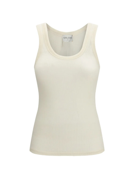  Forte Forte Ribbed U-neck Top - Neutrals 