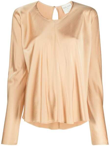  Forte Forte Round-neck Satin Blouse - Neutrals 