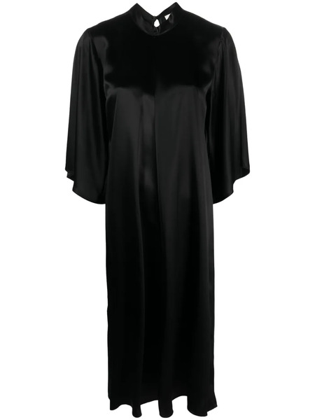  Forte Forte Satin Shift Midi Dress - Black 