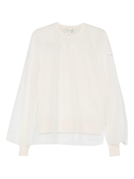  Forte Forte Sheer-panel Sweater - Neutrals 