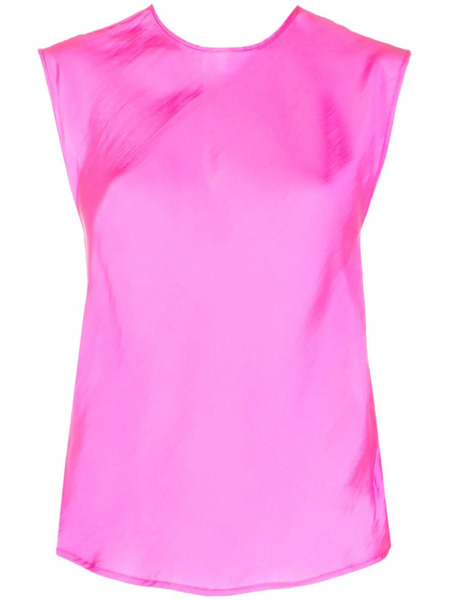  Forte Forte Sleeveless Satin Blouse - Pink 