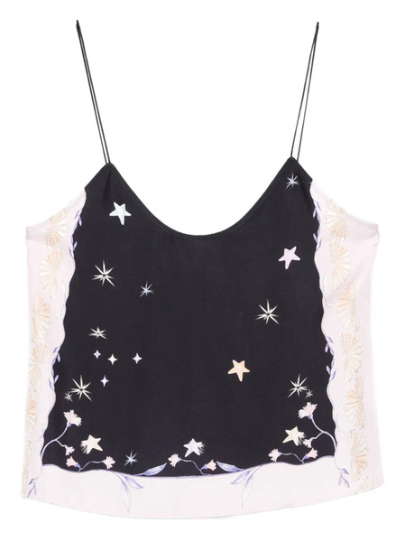  Forte Forte Star-print Strap Top - Black 