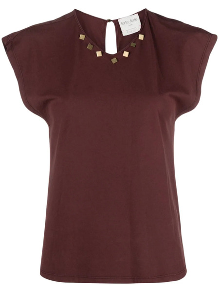  Forte Forte Studded Cotton Blouse - Brown 
